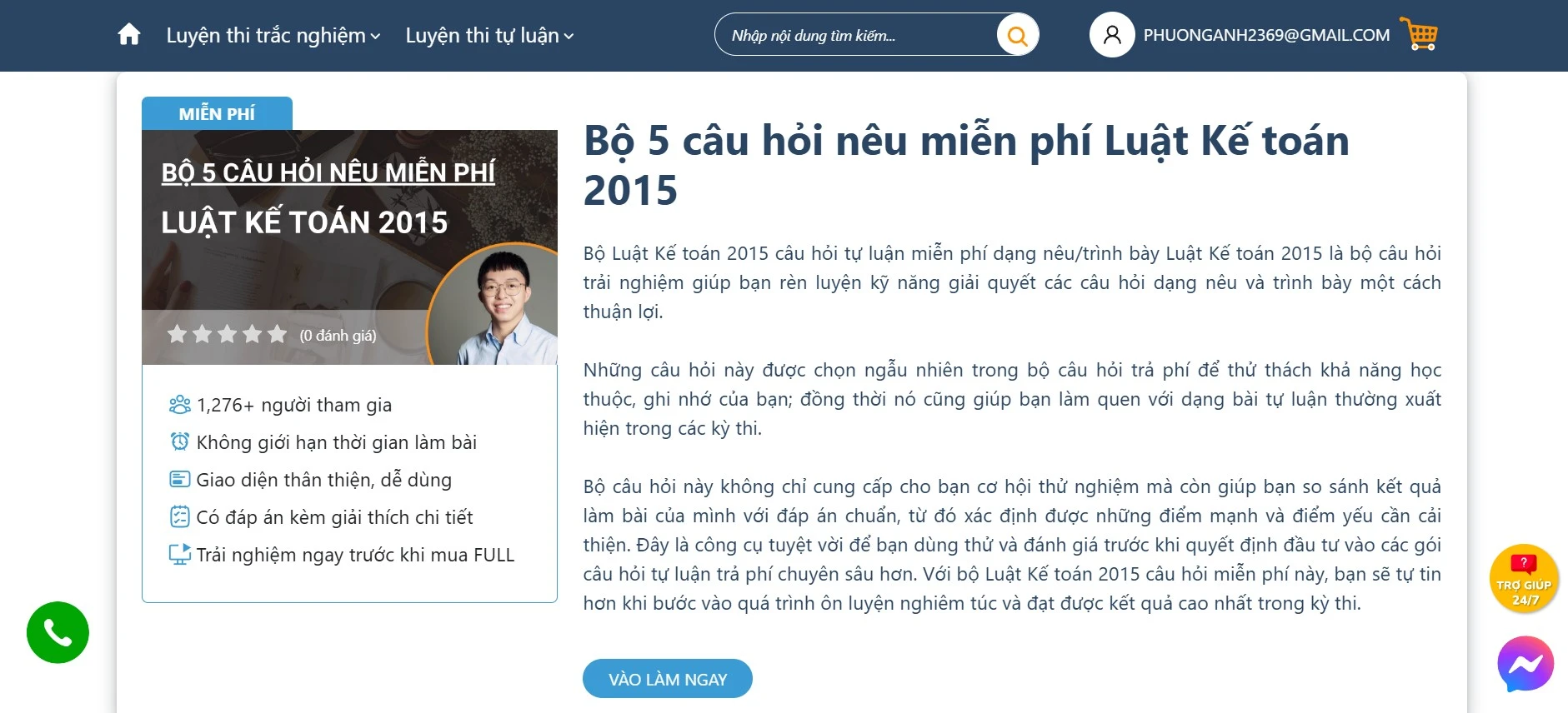    Bộ 5 câu hỏi nêu miễn phí về Luật Kế toán 2015 giúp bạn ôn tập dễ dàng hơn